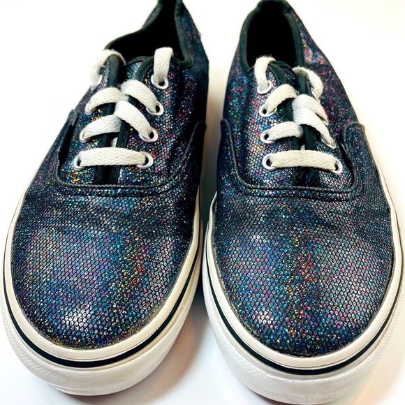 Vans Off The Wall Holographic Glitter Shimmer Sparkly Big Kids Shoe Size 3.5. - Picture 2 of 11